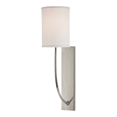 Steel Curve Arm with Fabric Drum Shade Wall Sconce - LV LIGHTING