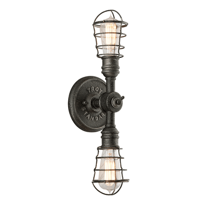 Old Silver Pipe with Wire Cover Wall Sconce - LV LIGHTING