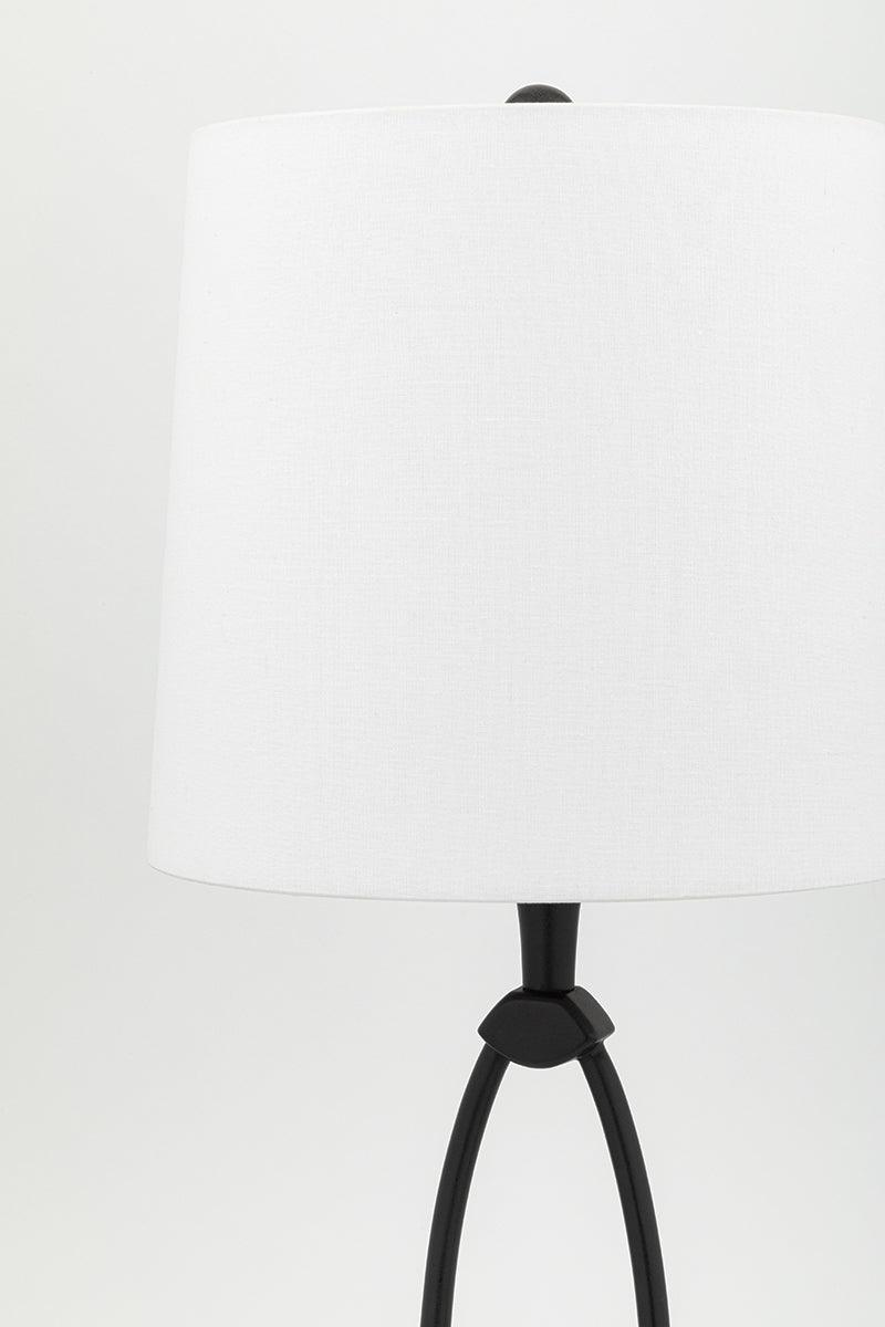 Steel Oval Arm with Fabric Shade Floor Lamp - LV LIGHTING