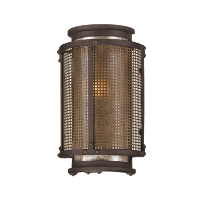 Copper Mountain Bronze with Mesh Shade Outdoor Wall Sconce - LV LIGHTING
