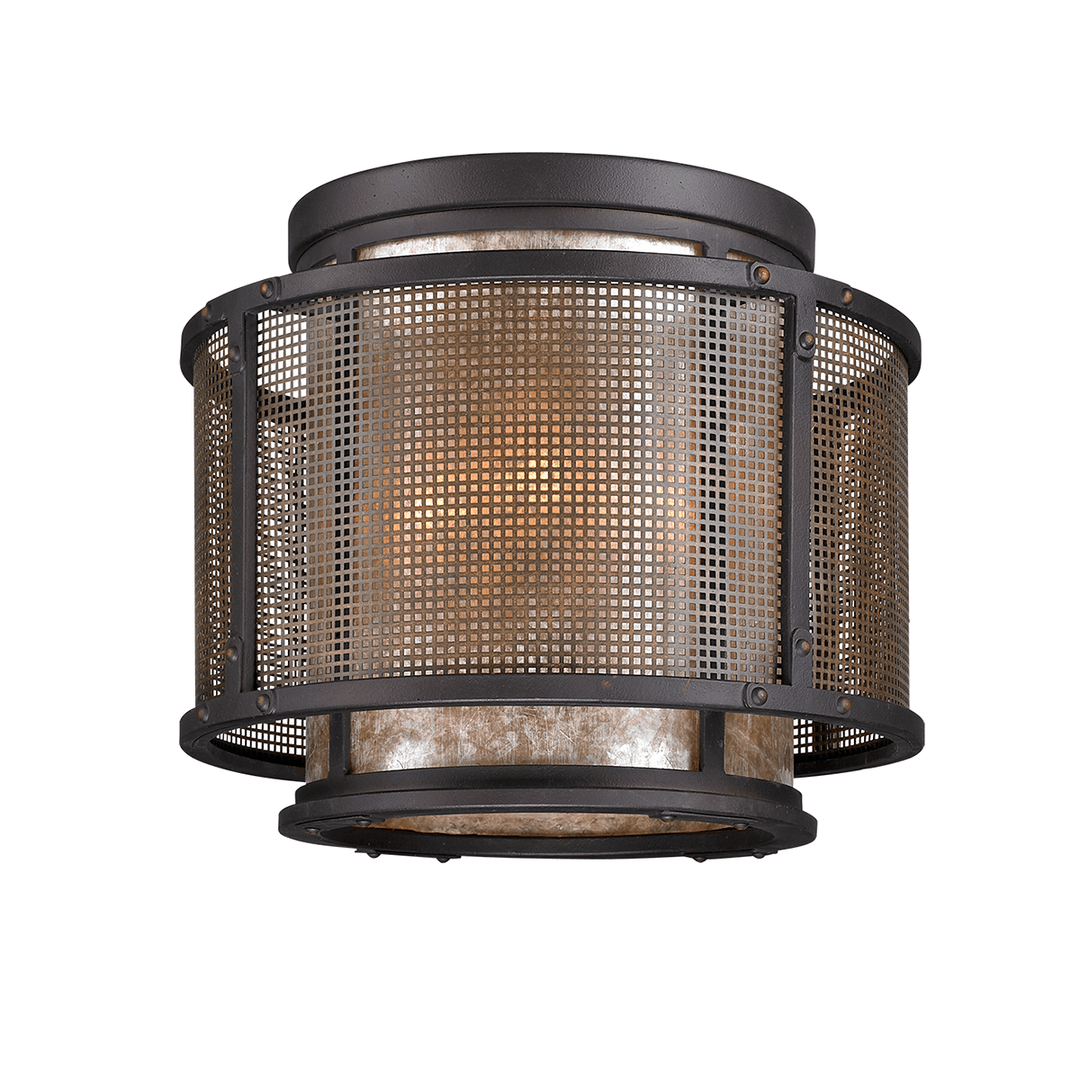 Copper Mountain Bronze with Mesh Shade Outdoor Flush Mount - LV LIGHTING