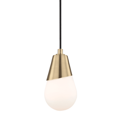 Steel Slanted Frame with Frosted Glass Shade Pendant - LV LIGHTING