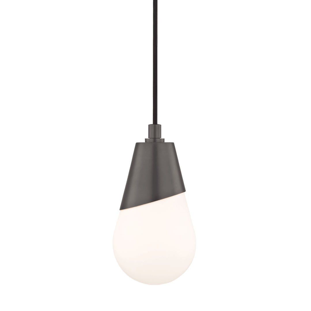 Steel Slanted Frame with Frosted Glass Shade Pendant - LV LIGHTING