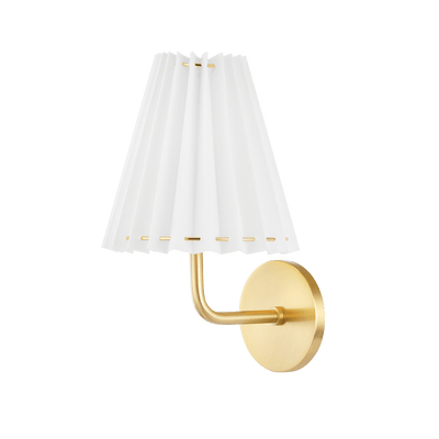 Steel Arm with Folded Fabric Shade Wall Sconce - LV LIGHTING