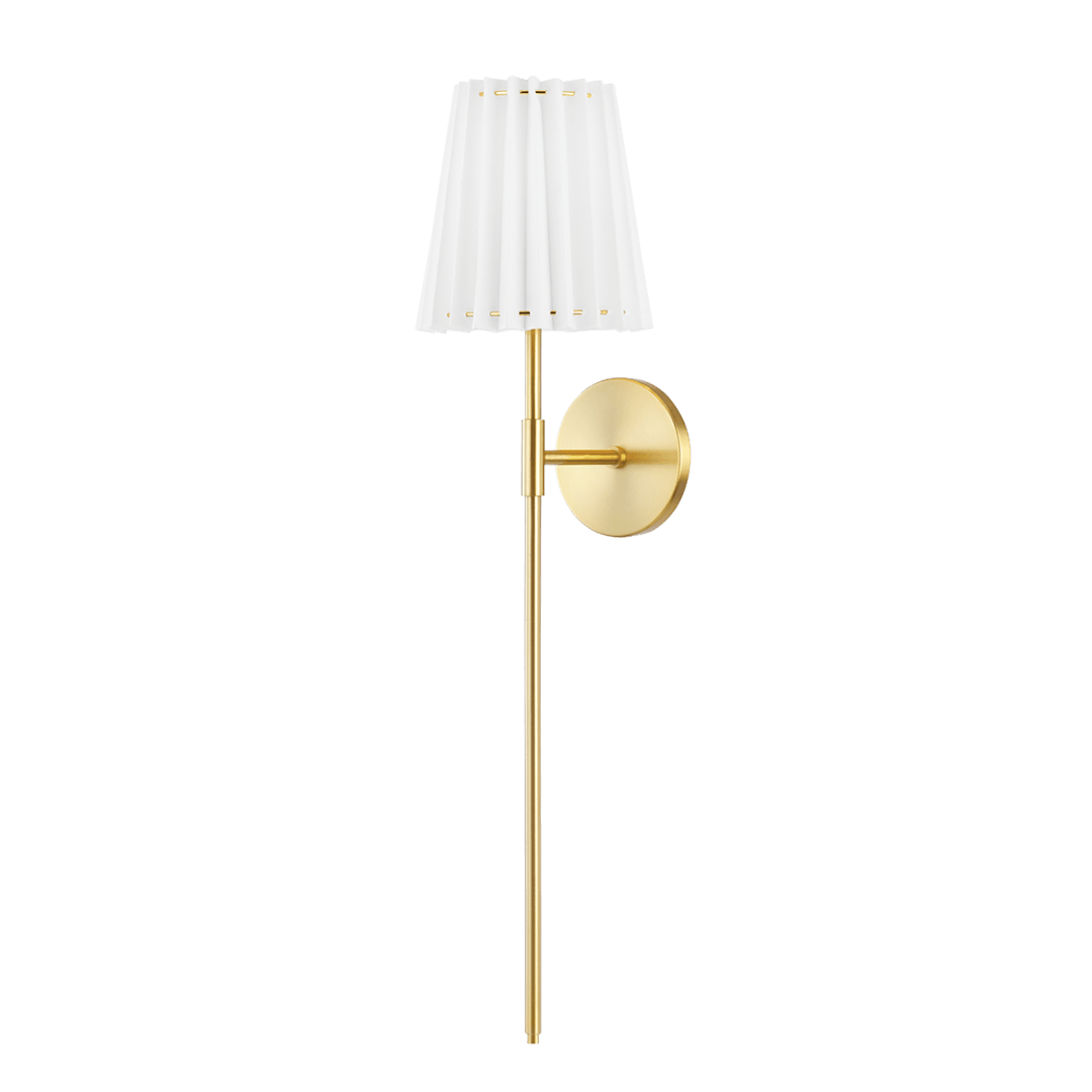 Steel Rod with Folded Fabric Shade Wall Sconce - LV LIGHTING