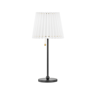 Steel with Folded Fabric Shade Table Lamp - LV LIGHTING