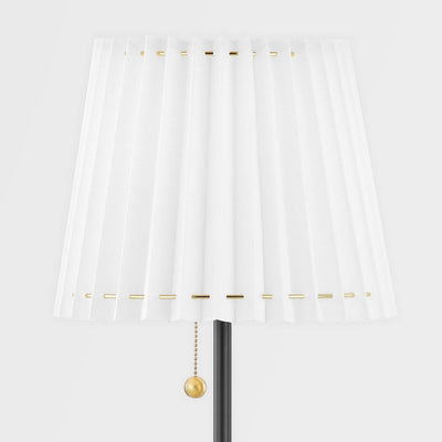 Steel with Folded Fabric Shade Floor Lamp - LV LIGHTING
