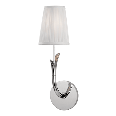 Steel Leaf Arm with Fabric Shade Wall Sconce - LV LIGHTING