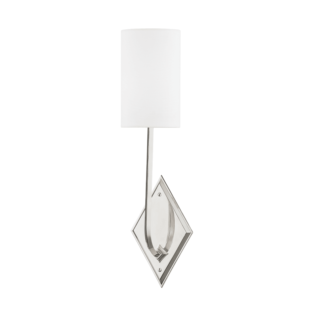 Steel Diamond Plate with Fabric Shade Wall Sconce - LV LIGHTING