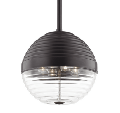 Steel with Clear Glass Shade Honey Hive Tiers Pendant - LV LIGHTING