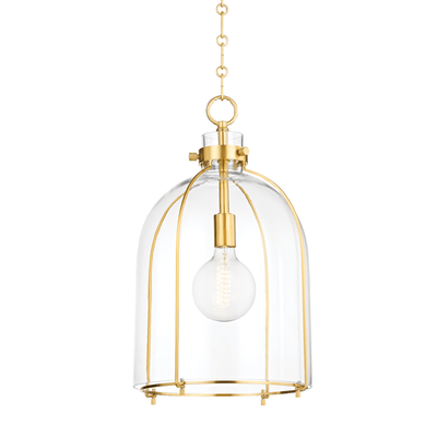 Steel with Clear Glass Shade Bird Cage Pendant - LV LIGHTING