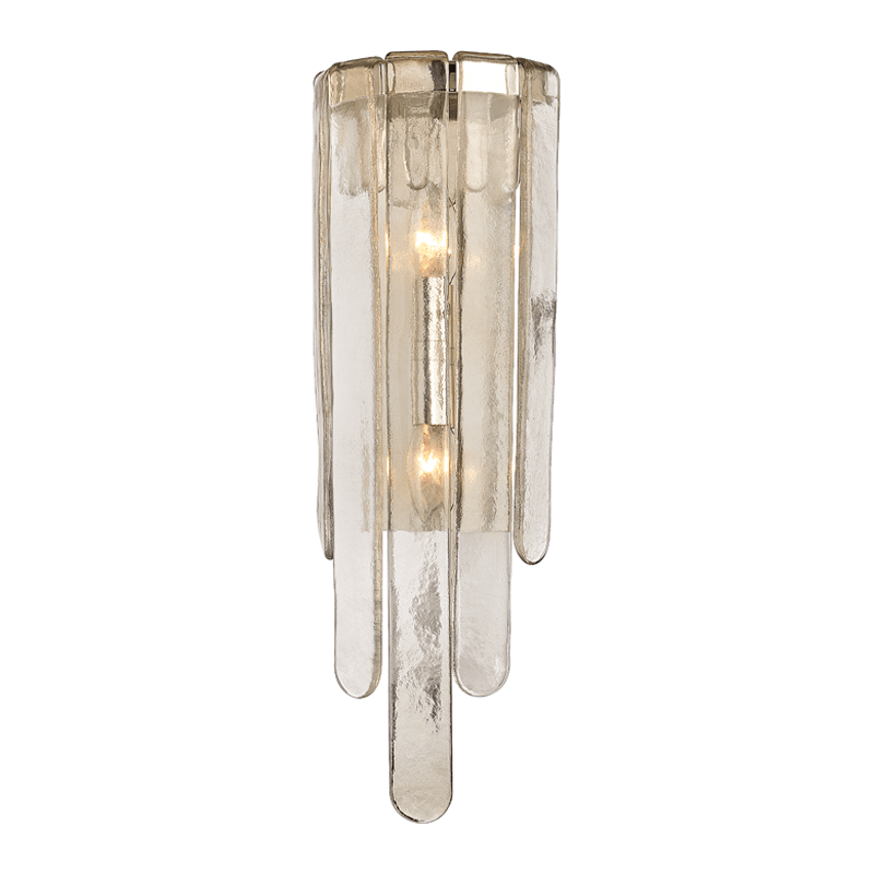 Polished Nickel with Light Bronze Glass Shade Wall Sconce - LV LIGHTING