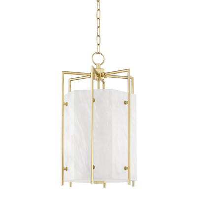 Steel Frame with Spanish Alabster Shade Pendant - LV LIGHTING