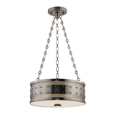 Steel Frame with Frosted Glass Shade Industrial Style Pendant