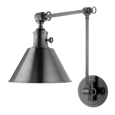 Steel Adjustable Arm Cone Shade Wall Sconce - LV LIGHTING