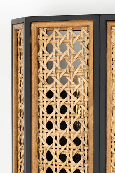 Old Bronze with Rattan Lattice Shade Wall Sconce - LV LIGHTING