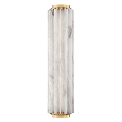 Steel with Spanish Alabaster Shade Wall Sconce