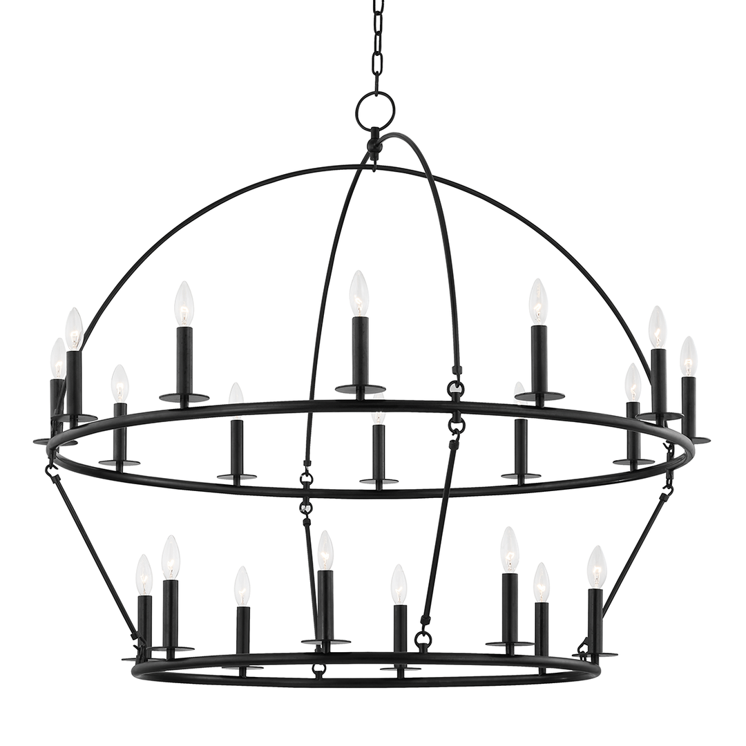 Steel with Arch Frame 2 Tier Chandelier