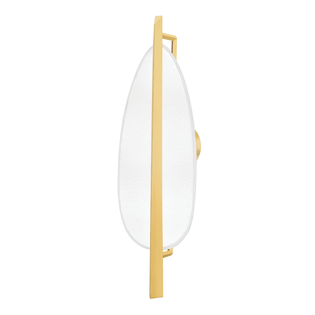 LED Steel Frame with Plaster Leaf Shaped Shade Wall Sconce - LV LIGHTING