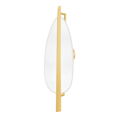 LED Steel Frame with Plaster Leaf Shaped Shade Wall Sconce - LV LIGHTING
