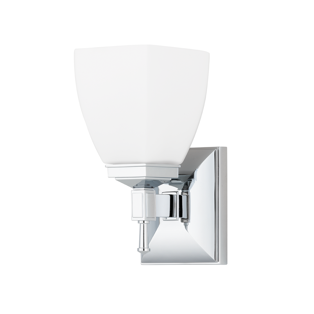 Steel with Opal Matte Shade Shade Wall Sconce