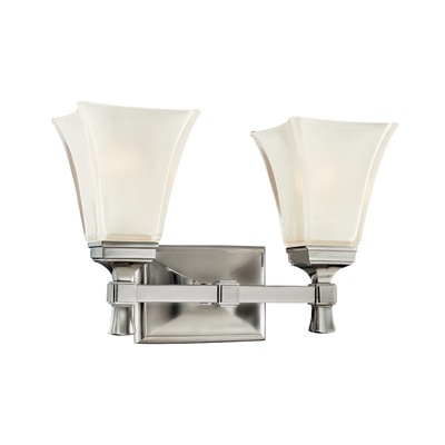 Steel with Frosted Glass Shade Vanity Light