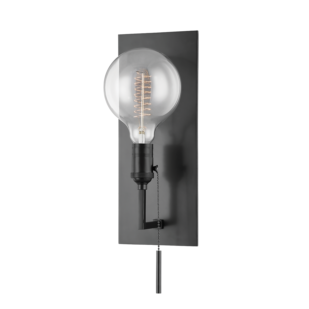 Steel Plate with Square Arm Pull Chain Wall Sconce