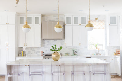 Steel Frame with Frosted Glass Globe Pendant