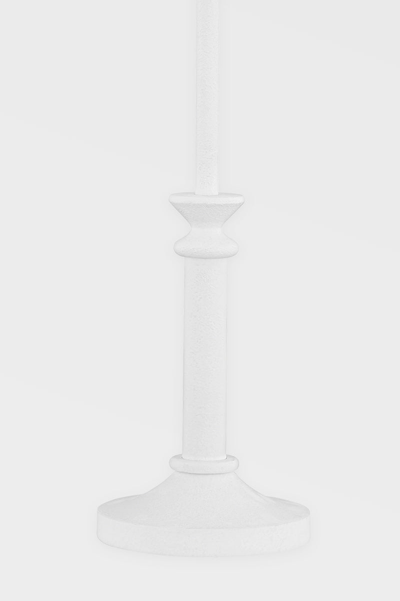 White Plaster Base with Fabric Shade Table Lamp