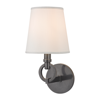 Steel with Ring and Fabric Shade Wall Sconce