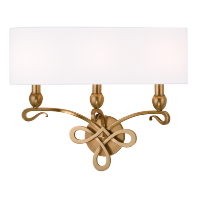 Steel Knots Arms with Fabric Shade Wall Sconce