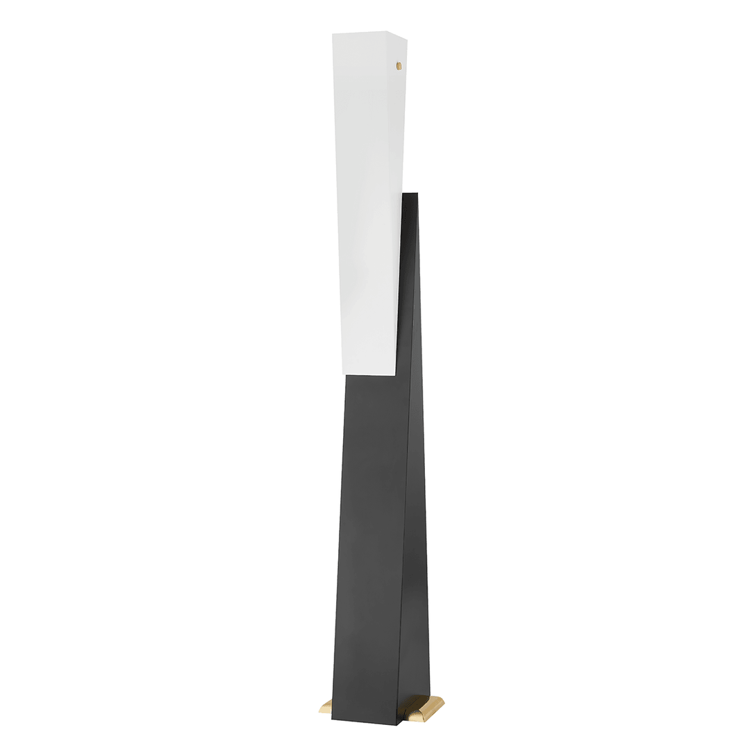 Aged Brass with White and Black Ratio Sculpture Floor Lamp - LV LIGHTING