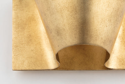 Vintage Gold Leaf Folded Frame Wall Sconce