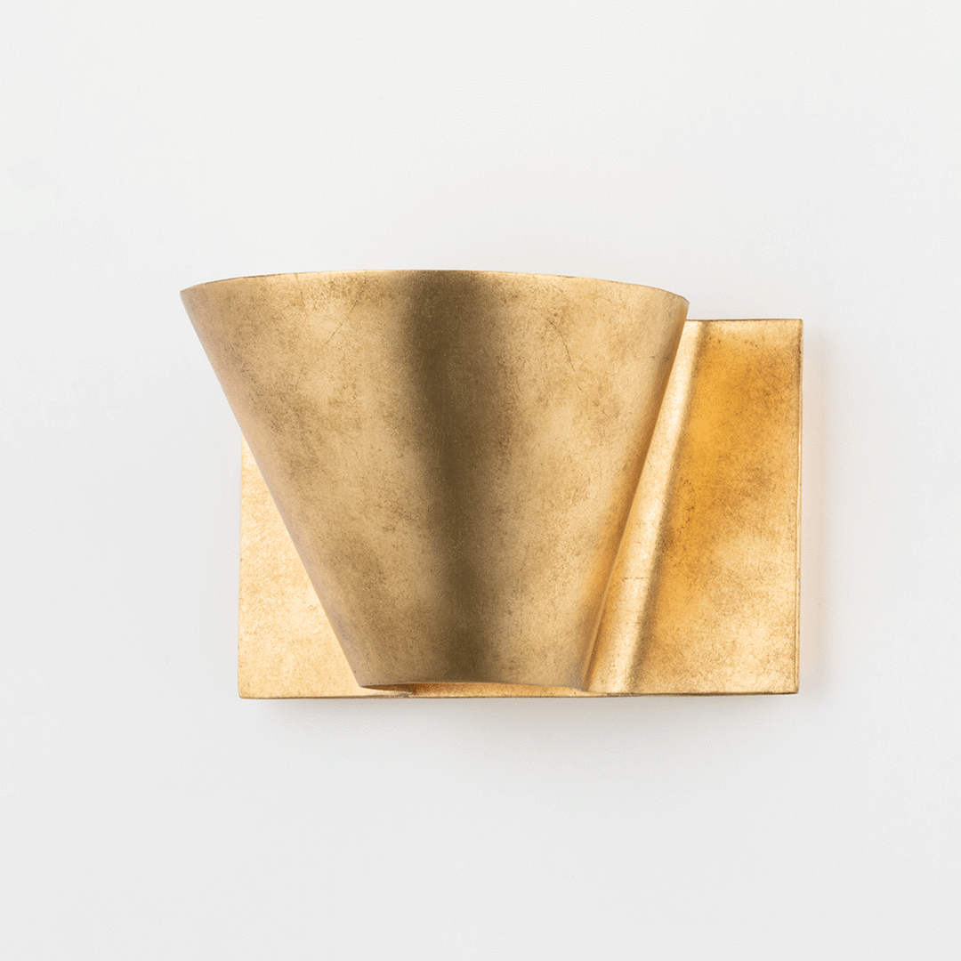 Vintage Gold Leaf Folded Frame Wall Sconce