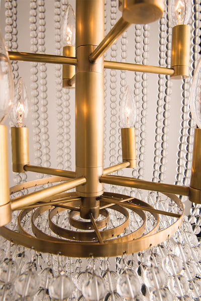 Steel Frame with Crystal Bead Strand Chandelier