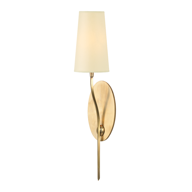 Steel Curve Arm with Fabric Shade Wall Sconce