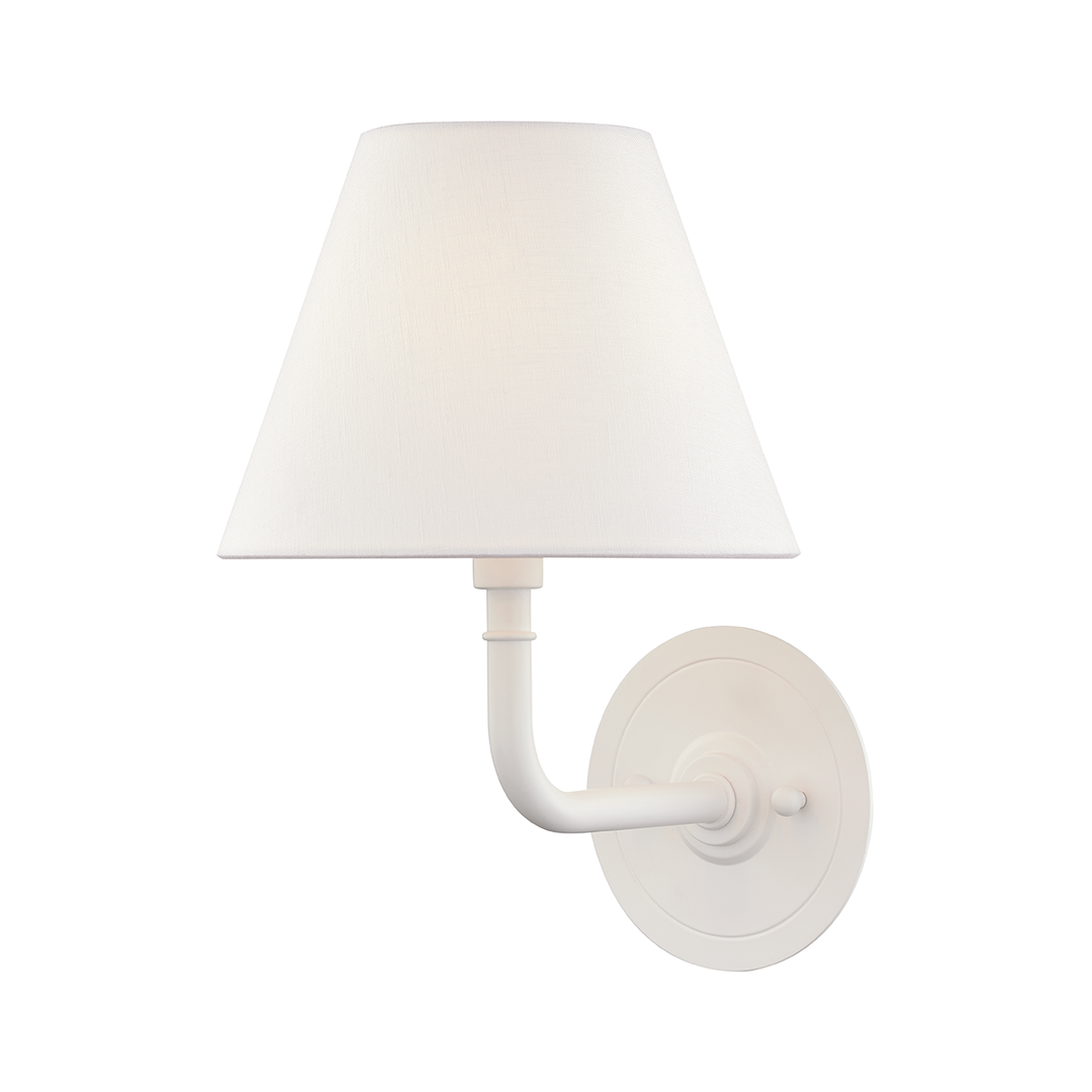 Steel Curve Arm with Fabric Shade Wall Sconce