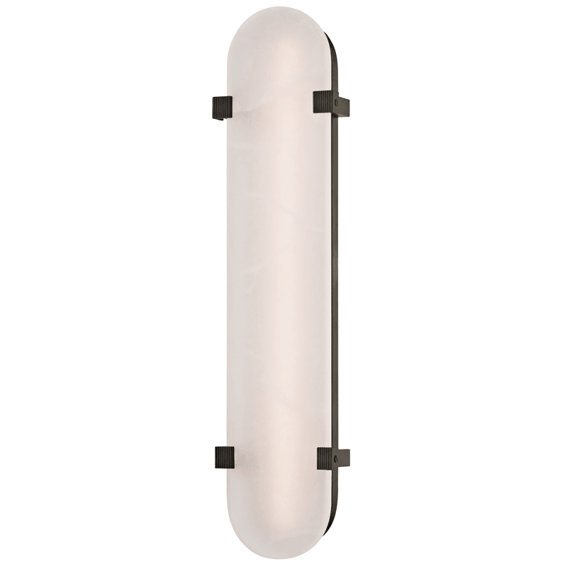 LED Steel Frame with Alabaster Shade Wall Sconce - LV LIGHTING