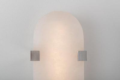 LED Steel Frame with Alabaster Shade Wall Sconce - LV LIGHTING