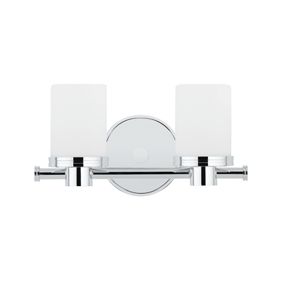 Polished Chrome with Cylindrical Opal Matte Glass Shade Vanity Light - LV LIGHTING