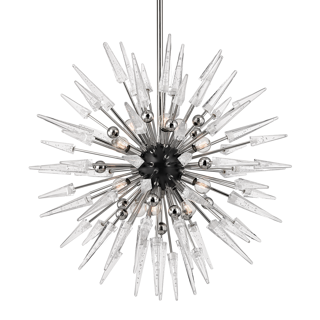 Steel with Javelin Icy Spikes Chandelier