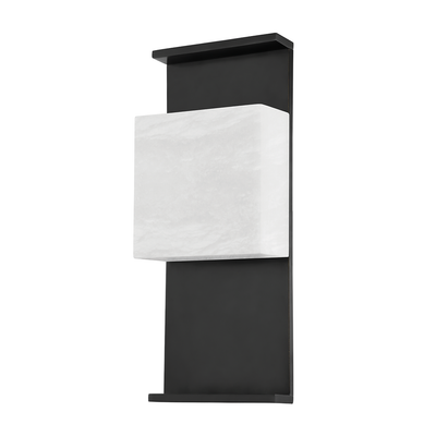Steel with Square Alabaster Shade Wall Sconce