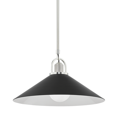 Steel Frame with Conical Shade Pendant