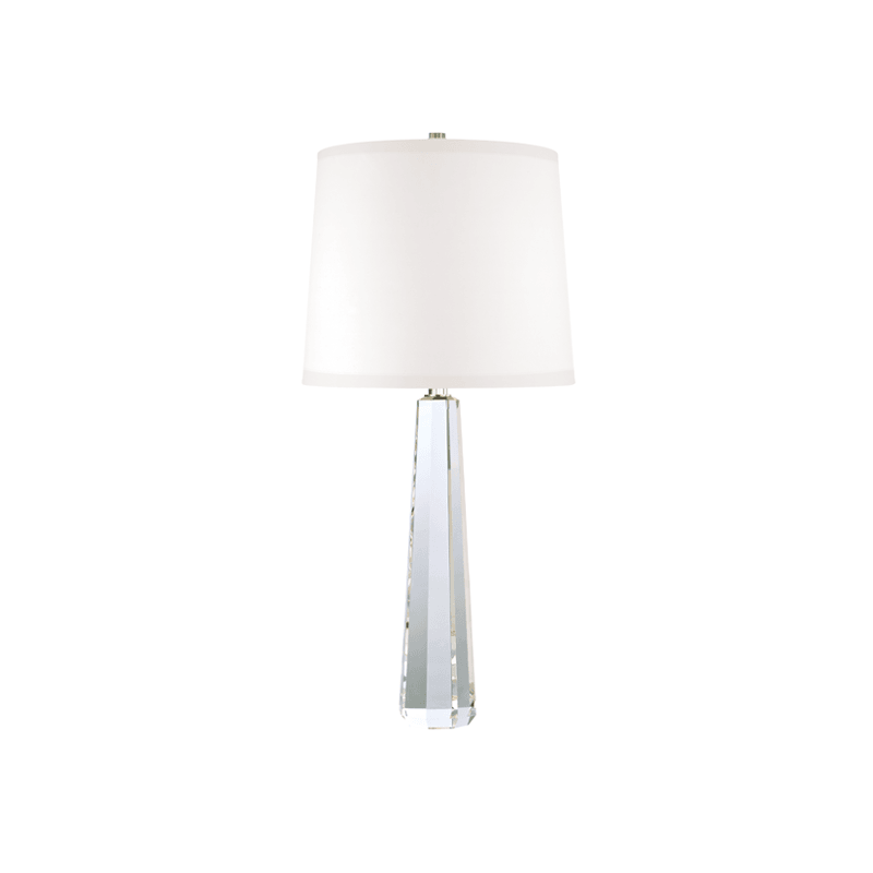 Clear Crystal Base with Fabric Shade Table Lamp - LV LIGHTING
