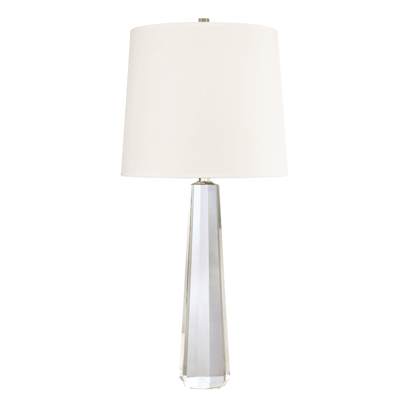 Clear Crystal Base with Fabric Shade Table Lamp - LV LIGHTING