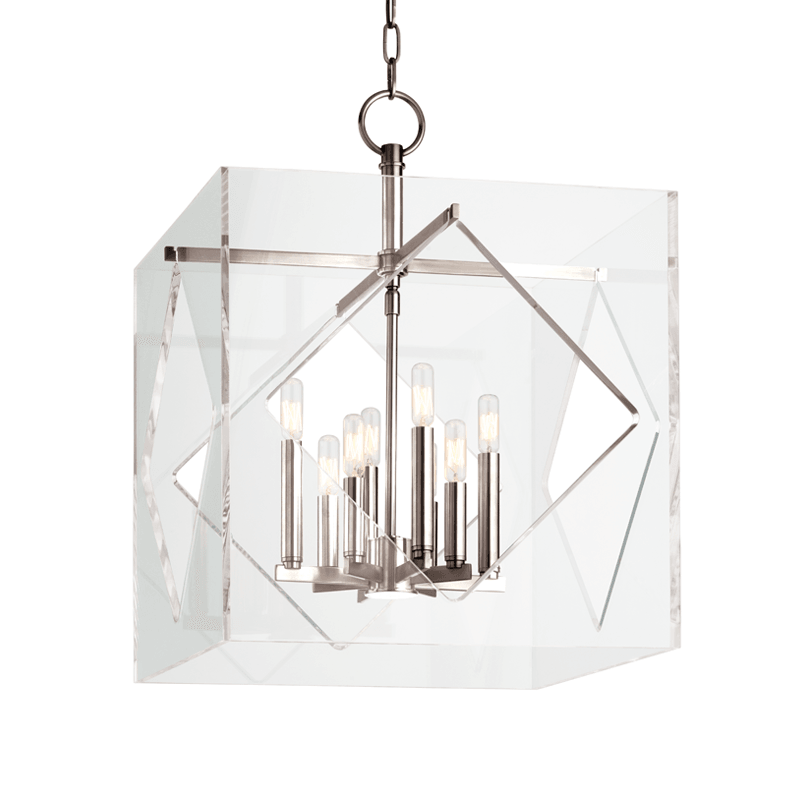 Steel Arm with Acrylic Cube Chandelier - LV LIGHTING