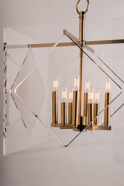 Steel Arm with Acrylic Cube Chandelier - LV LIGHTING
