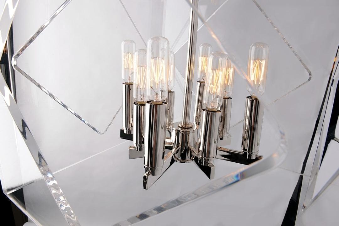 Steel Arm with Acrylic Cube Chandelier - LV LIGHTING