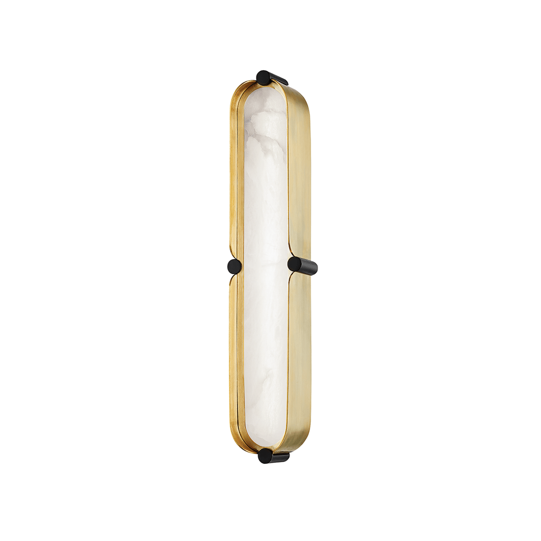 LED Steel Frame with Alabster Shade Wall Sconce / Vanity Light - LV LIGHTING