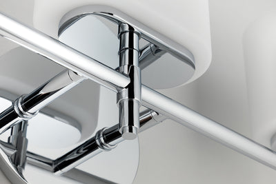 Steel Frame with Opal Matte Glass Shade Vanity Light